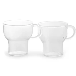 2 Tazas de vidrio Sagaform 15 cl, transparente