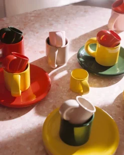 4 Tazas espresso Bronto 10 cl, Yellow