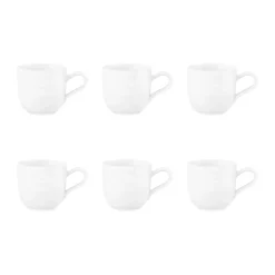 6 Tazas espresso Terra 9 cl, Blanco