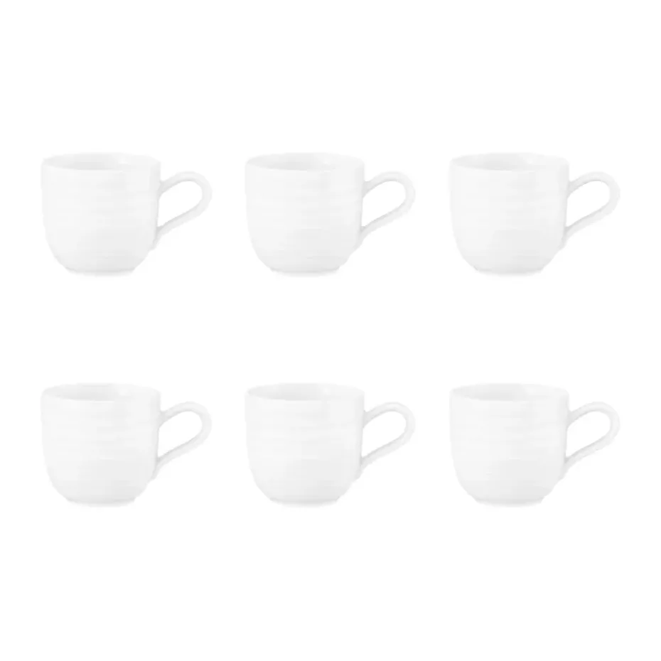 6 Tazas espresso Terra 9 cl, Blanco