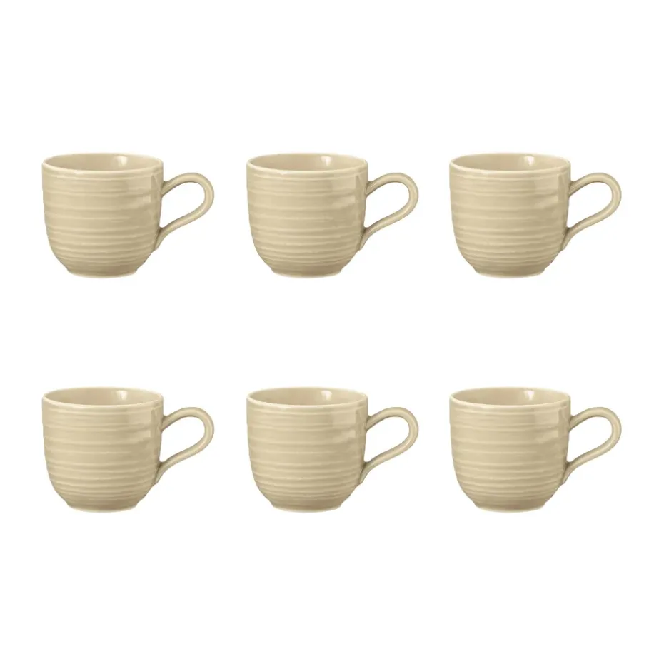 6 Tazas espresso Terra 9 cl, Sand Beige