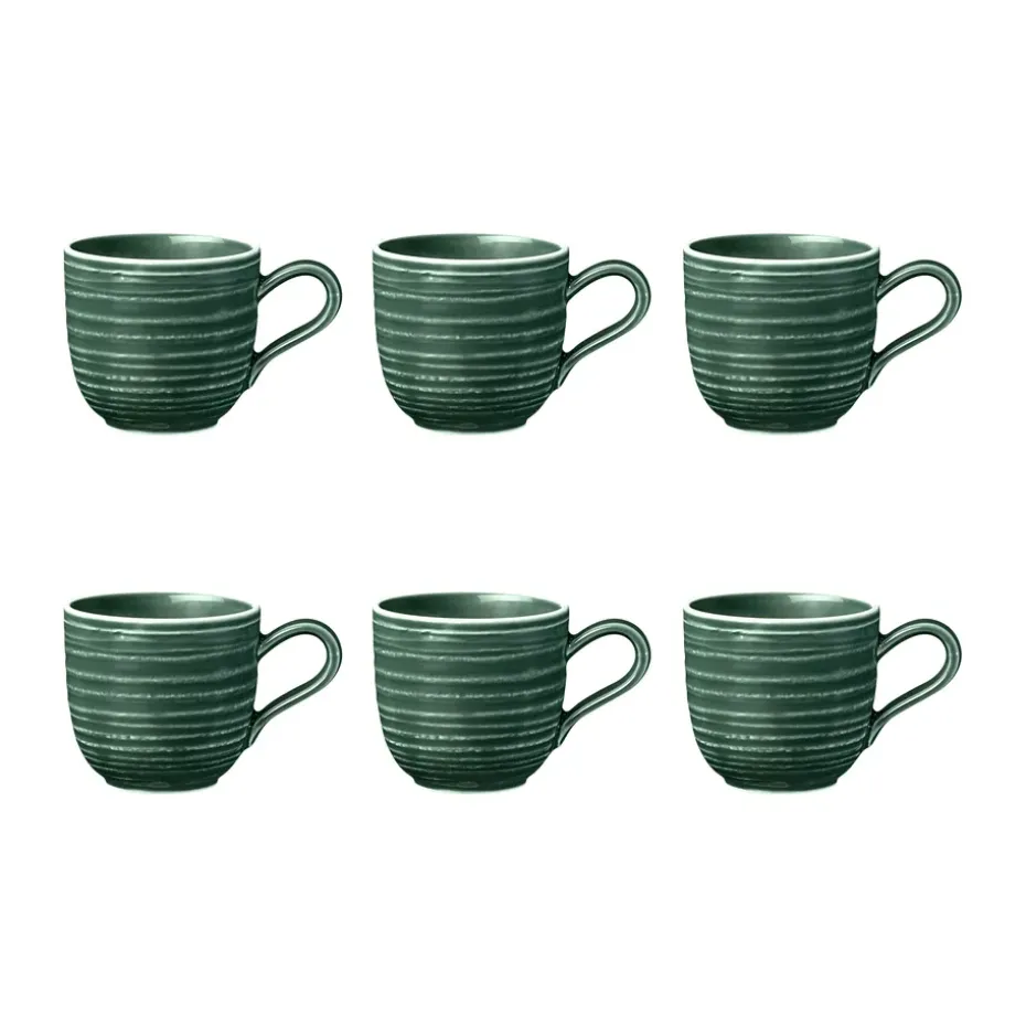 6 Tazas espresso Terra 9 cl, Moss Green