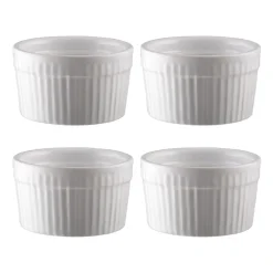 4 Tazones de soufflé Fire Ø 9 cm, blanco