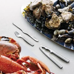 4 Tenedores de marisco Colombina Fish, acero inoxidable
