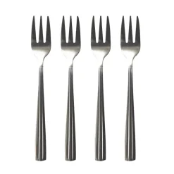 4 Tenedores para tarta Groovy, acero inoxidable