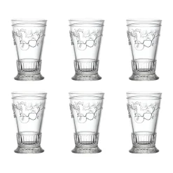6 Vasos alargados Versailles 33 cl, Transparente