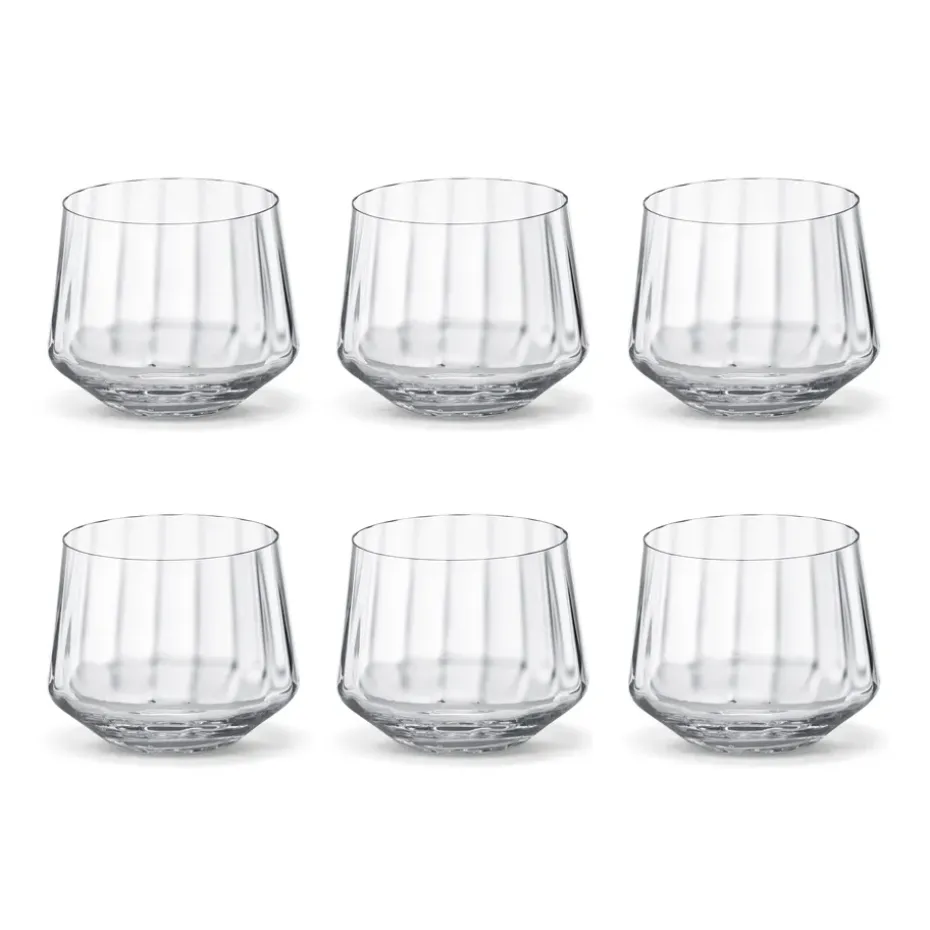 6 Vasos bajos Bernadotte 25 cl, Cristalino