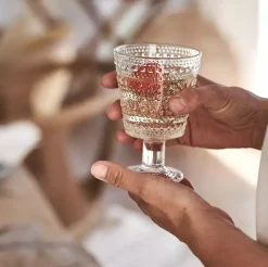4 Vasos con pie Kastehelmi 26 cl, Transparente