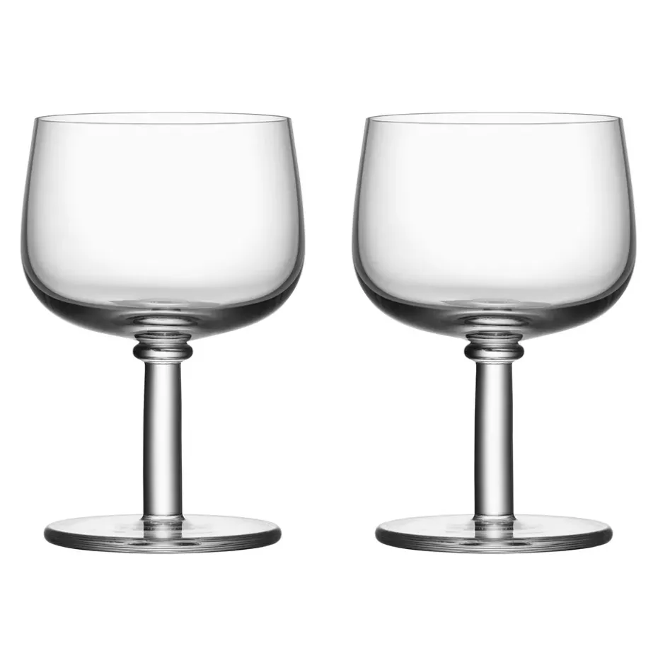 2 Vasos con pie Viva 35 cl, transparente