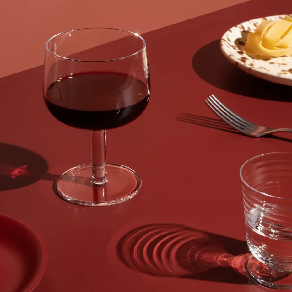 2 Vasos con pie Viva 35 cl, transparente