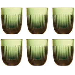 6 Vasos de agua Ouessant 29 cl, Verde oliva