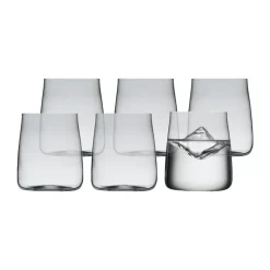 6 Vasos de agua Zero 42 cl, Cristal