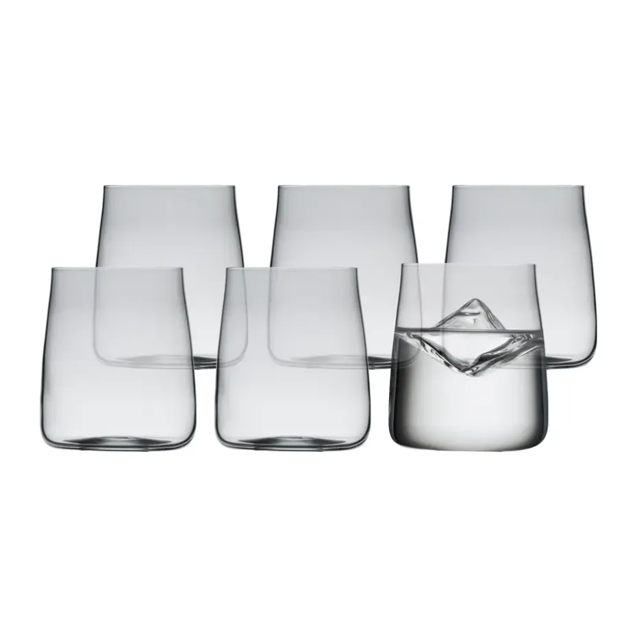 6 Vasos de agua Zero 42 cl, Cristal