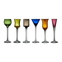 6 Vasos de chupito Lyngby Glas 2,5-5 cl, Mix