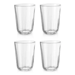 4 Vasos Facet 34 cl, Transparente