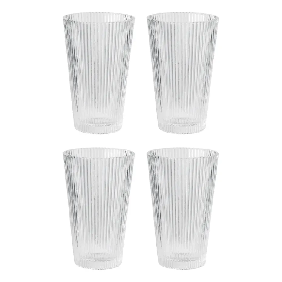 4 Vasos Pilastro 35 cl, Clear
