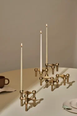 6 Velas cónicas STOFF de ester & erik, White