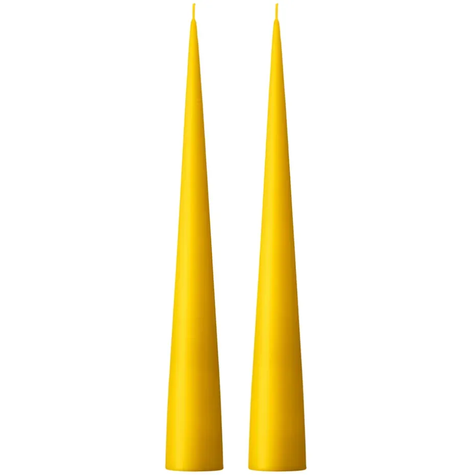 2 Velas ester & erik 37 cm mate, amarillo oscuro 15