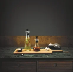 Aceitera y batidor de salsas, 2 piezas, Transparente