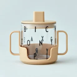 Agarrador para vaso de tritan Design Letters, Beige