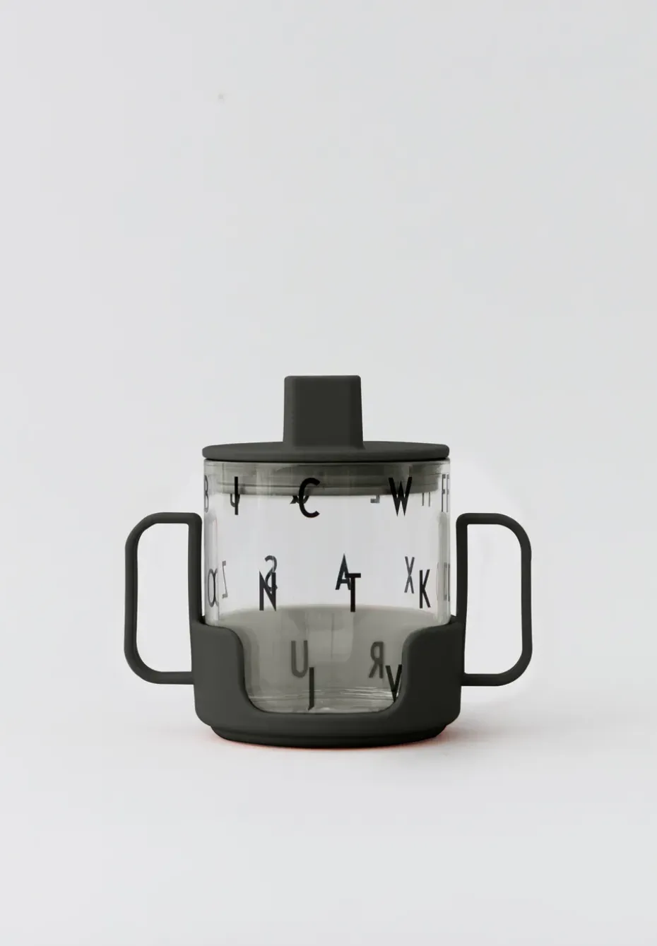 Agarrador para vaso de tritan Design Letters, negro