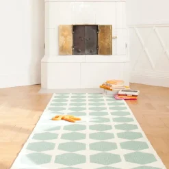 Alfombra Anna, aqua, 70 x 200 cm