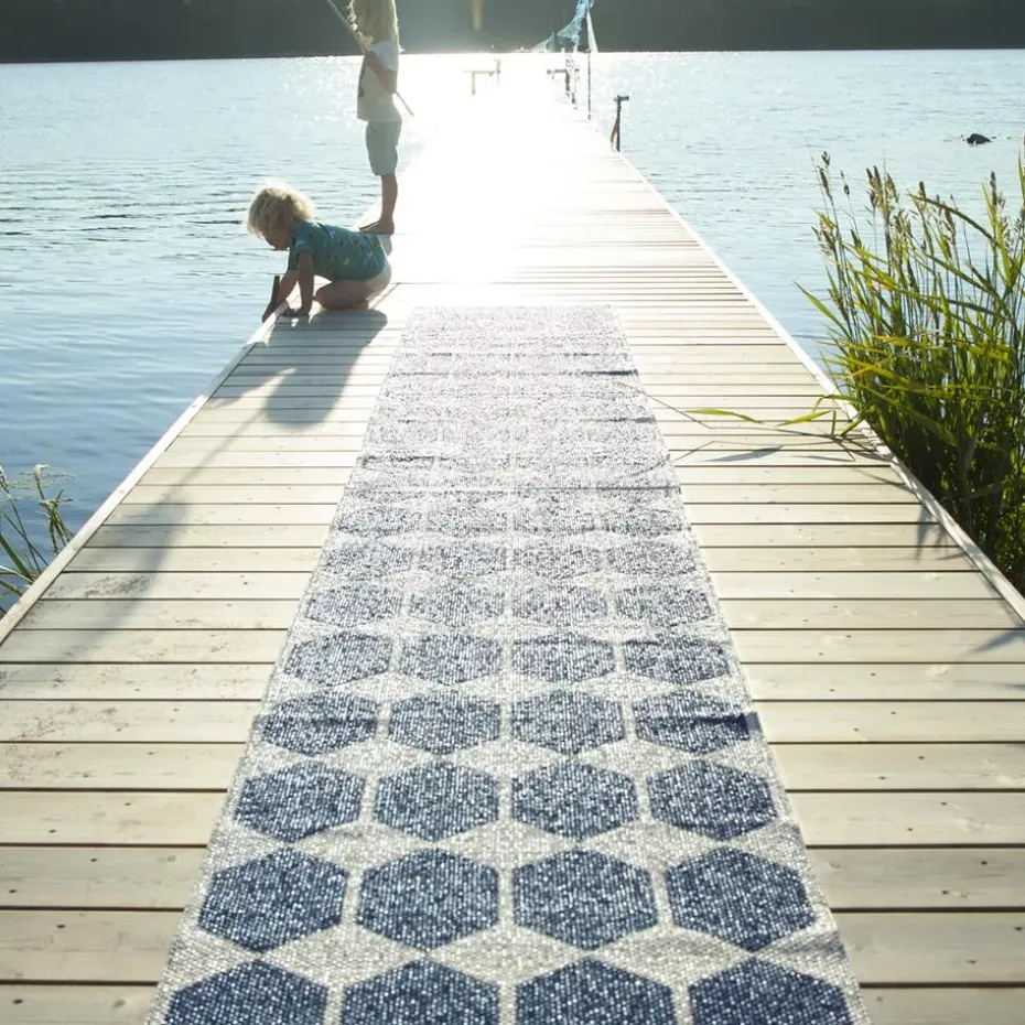 Alfombra Anna, azul, 70 x 200 cm