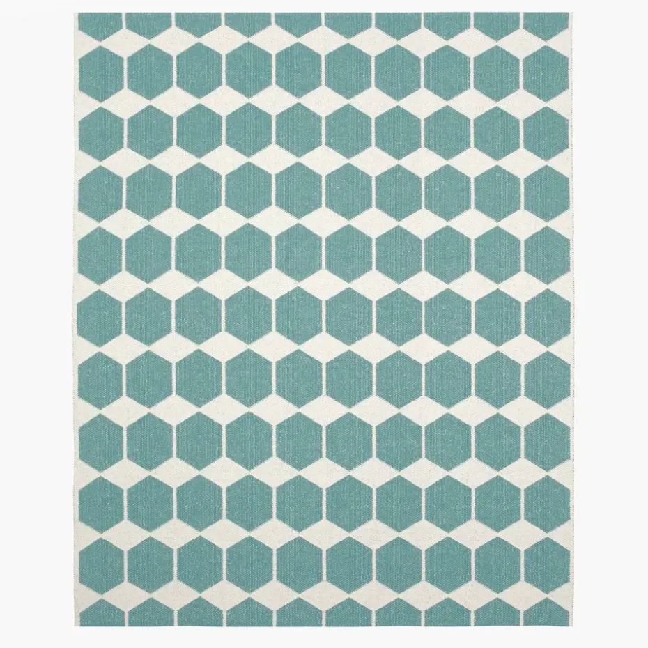 Alfombra Anna, grande aqua, 150 x 200 cm