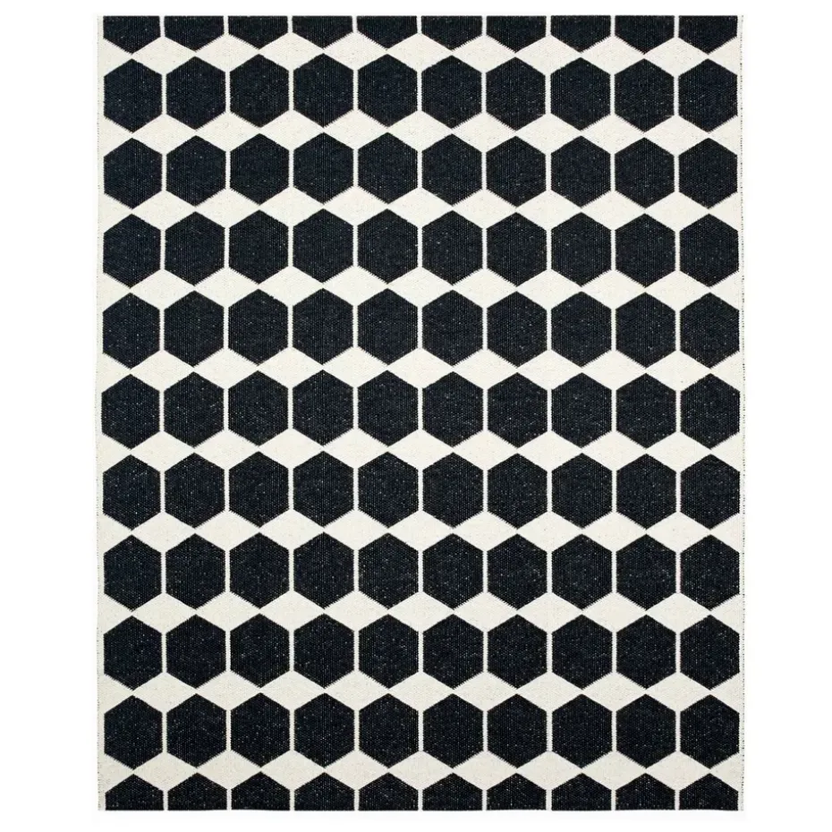 Alfombra Anna, grande negro, 150 x 200 cm