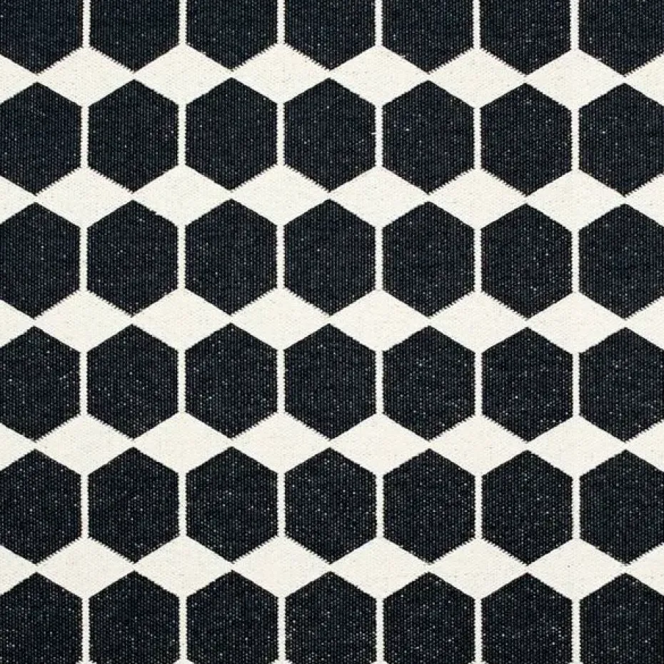 Alfombra Anna, grande negro, 150 x 200 cm
