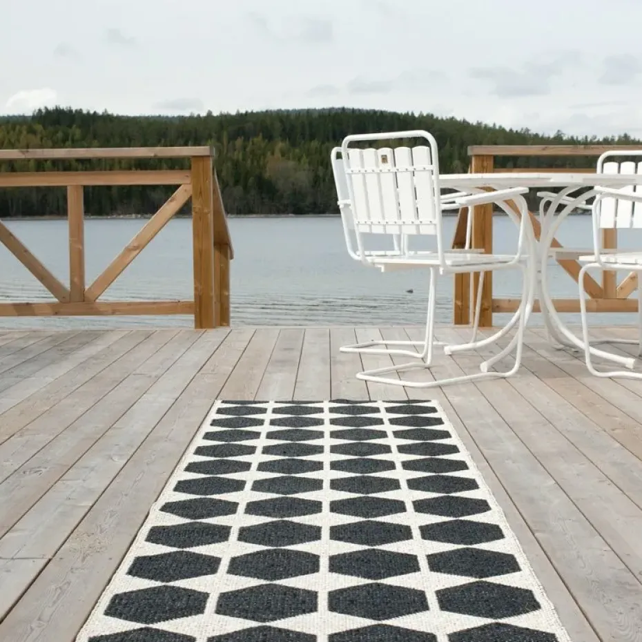 Alfombra Anna, negro, 70 x 200 cm