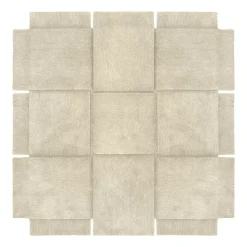 Alfombra Basket beige, 180 x 180 cm