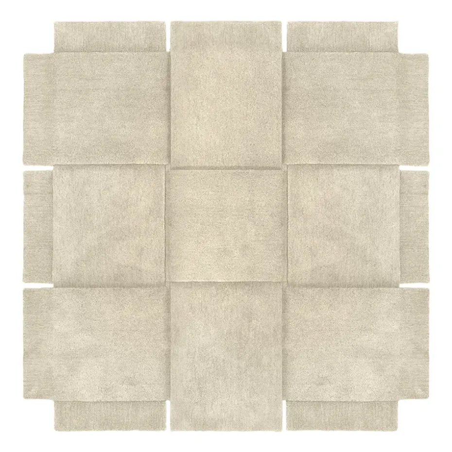Alfombra Basket beige, 180 x 180 cm