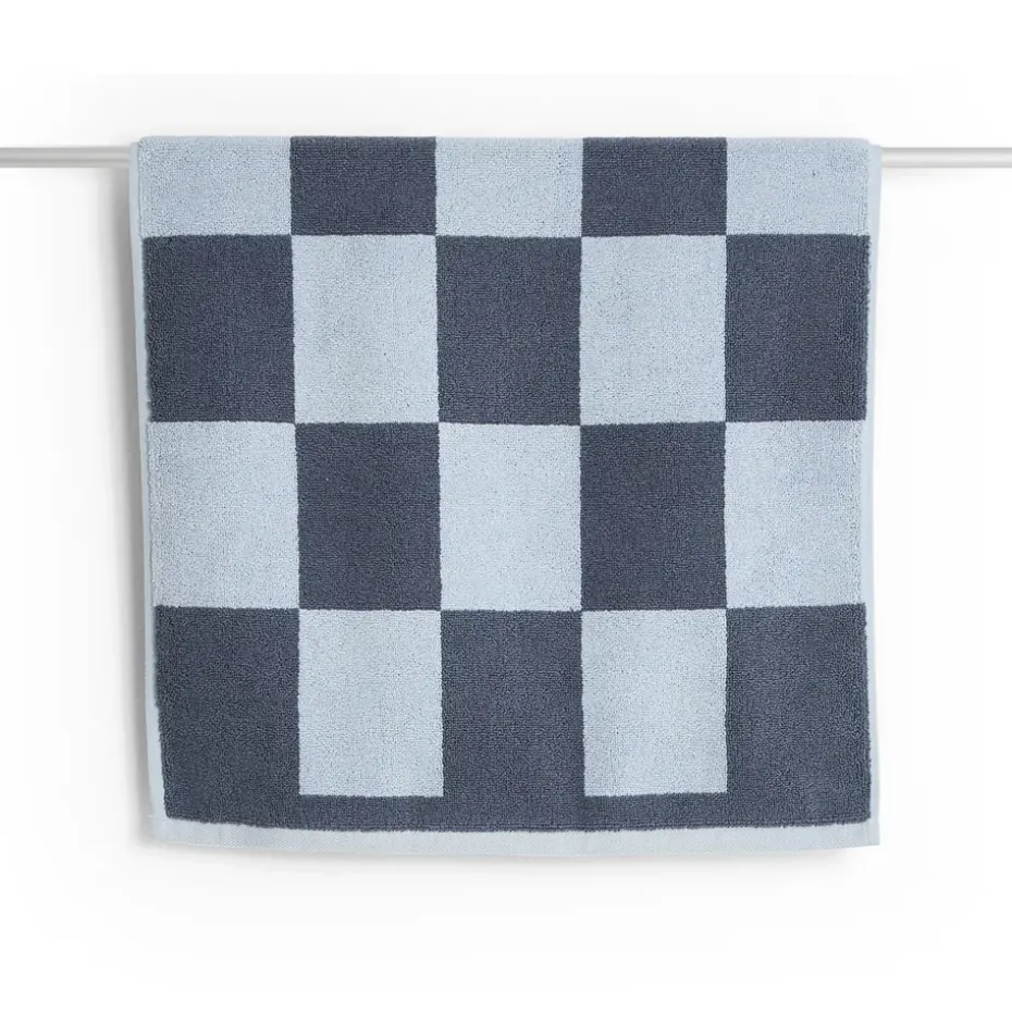 Alfombra de baño Check 50x90 cm, Steel blue