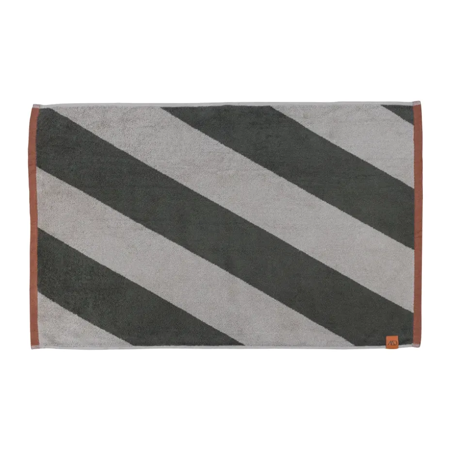 Alfombra de baño Diagonal 50x80 cm, Dark olive