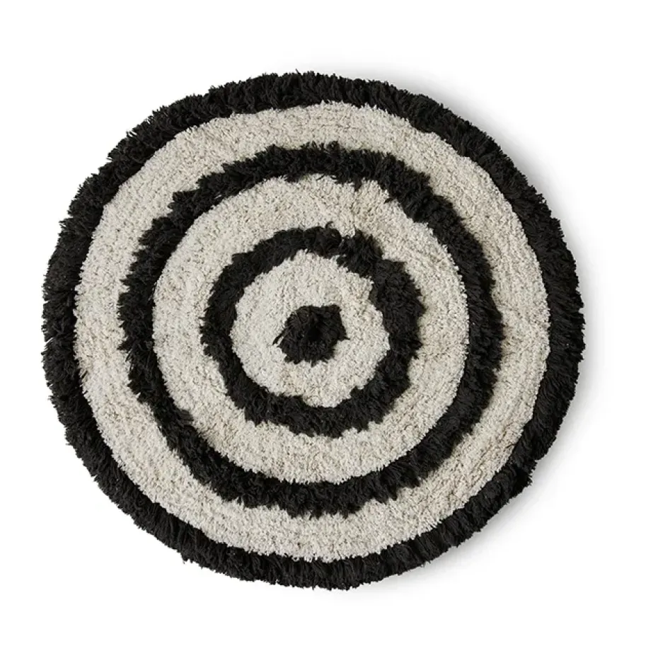 Alfombra de baño HK Living Ø80 cm, Monochrome