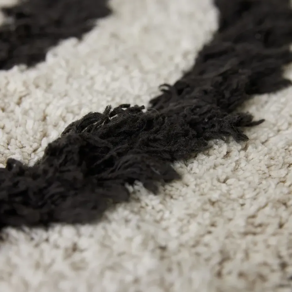 Alfombra de baño HK Living Ø80 cm, Monochrome