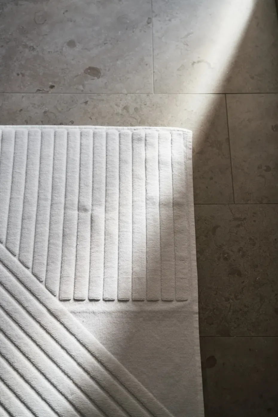 Alfombra de baño Stripes 50x90 cm, blanco