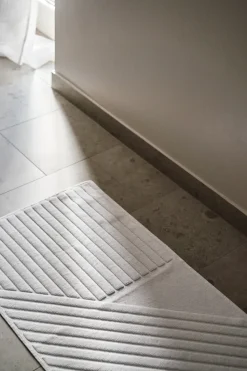 Alfombra de baño Stripes 50x90 cm, blanco