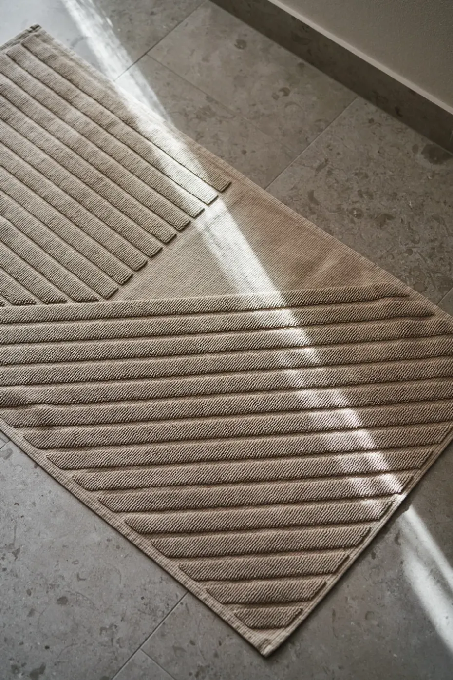 Alfombra de baño Stripes 50x90 cm, Beige