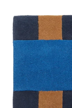 Alfombra de lana Aisles, Azul, 170x240 cm