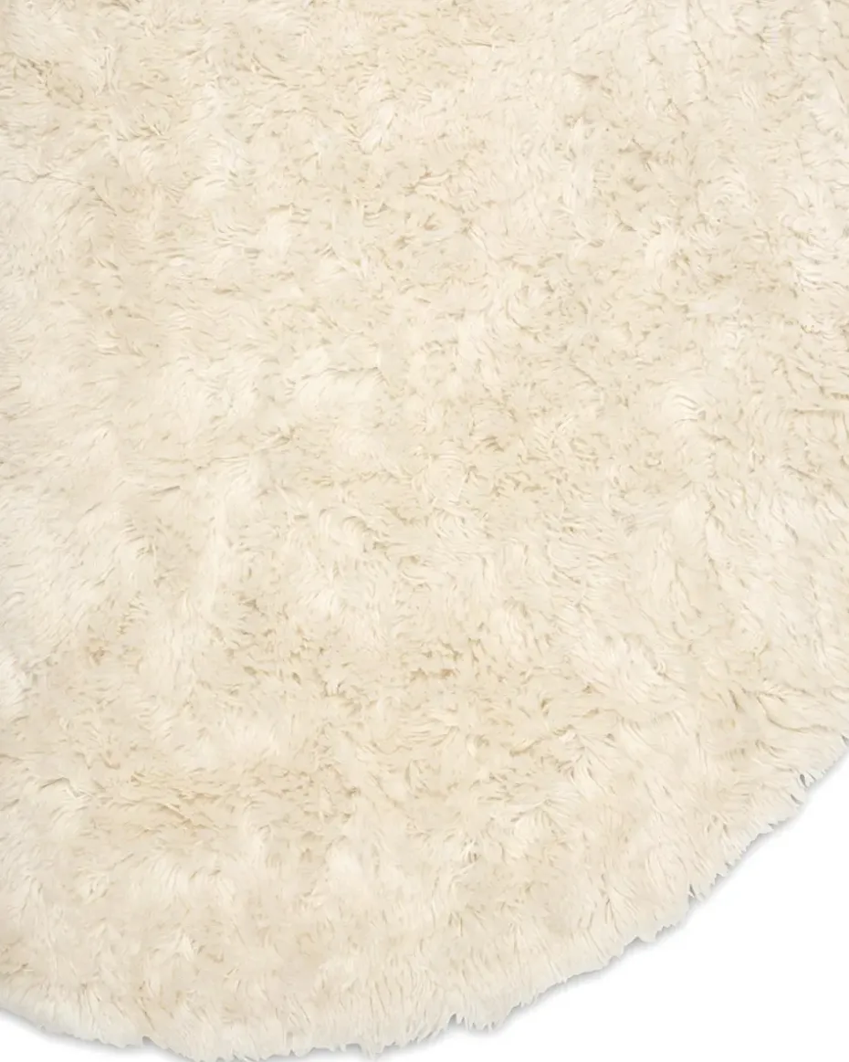 Alfombra de lana Cloudy Ø160 cm, blanco natural