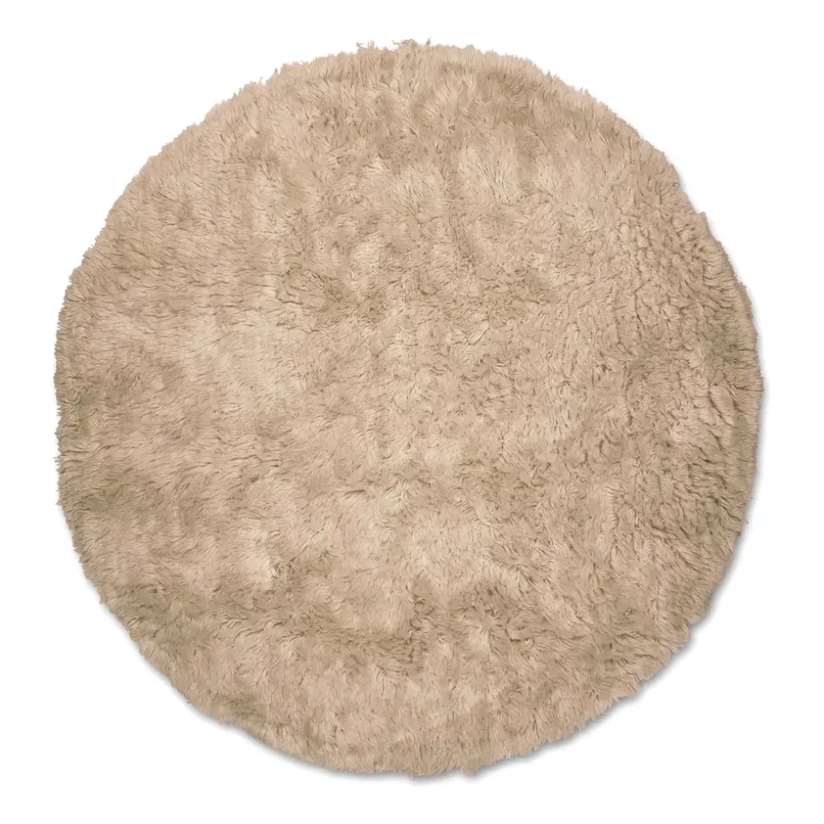 Alfombra de lana Cloudy Ø160 cm, Beige