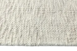 Alfombra de lana Fawn blanco, 80x240 cm
