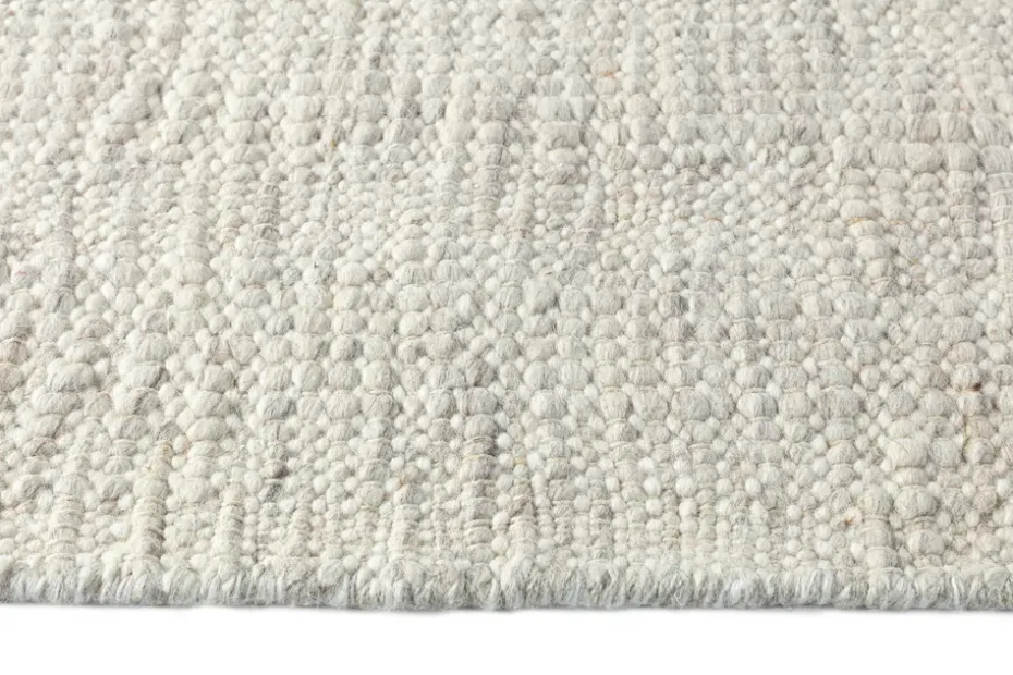 Alfombra de lana Fawn blanco, 80x240 cm