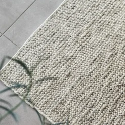 Alfombra de lana Fawn blanco, 170x240 cm
