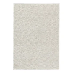 Alfombra de lana Flock blanco natural, 170x240 cm