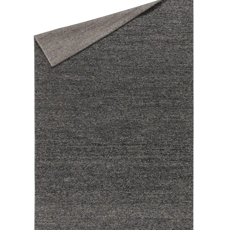 Alfombra de lana Flock gris oscuro, 200x300 cm