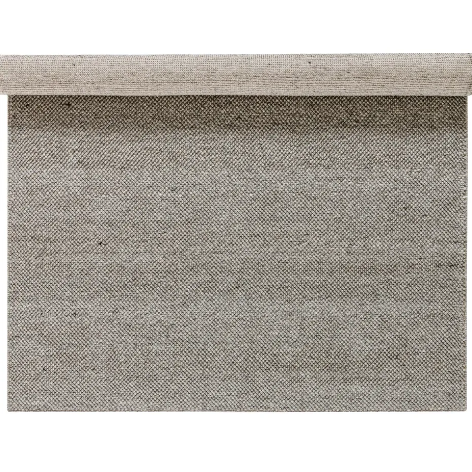 Alfombra de lana Flock gris natural, 200x300 cm