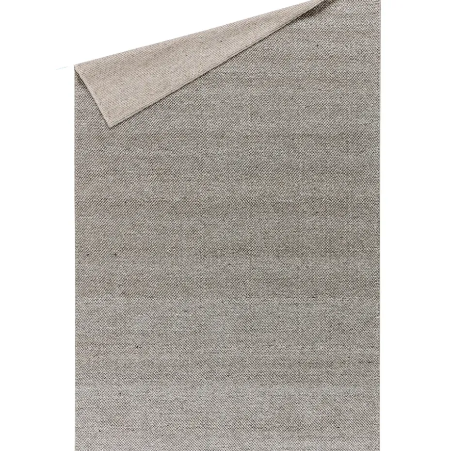 Alfombra de lana Flock gris natural, 200x300 cm